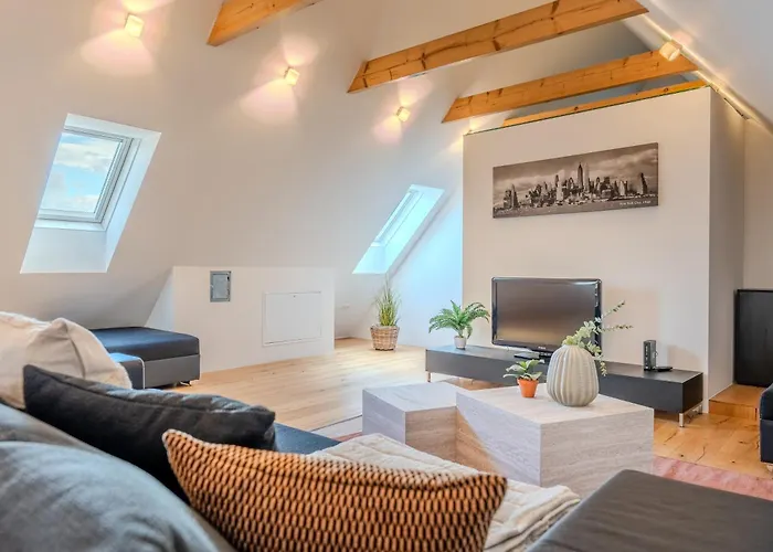 Apartmán Danube Living Collection - Dachsberggasse - 90qm Altstadt-loft Mit Stadtblick